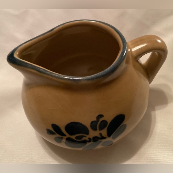 Pfaltzgraff Gravy Boat Folk Art Made in USA Blue Tan 1980's - Picture 4 of 5